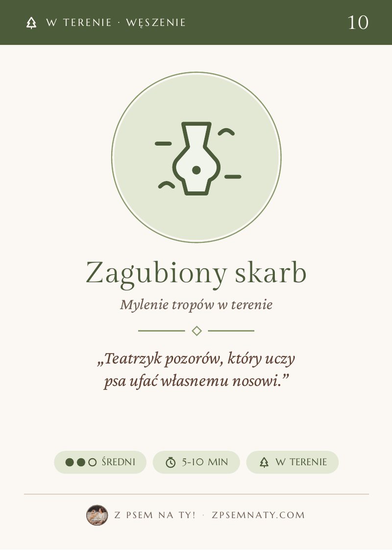 Karta „Zagubiony skarb” - zabawa węchowa w terenie, poziom średni